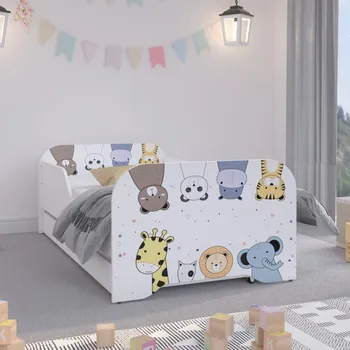 Dětská postel Úchvatná dětská postel 140 x 70 cm ZOO