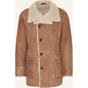 Pánský zimní kabát Manzoni 24 Pánský Kožený Kabát, velbloudí, 50