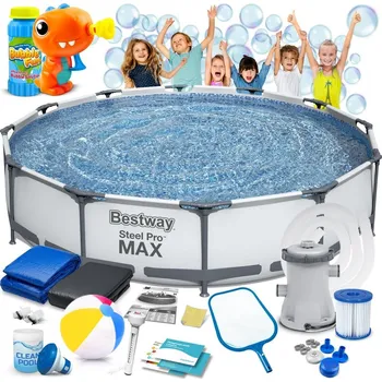 Bazén Zahradní bazén s rámem 366 x 76 cm 16v1 Bestway 56416 + bublifuk ZDARMA