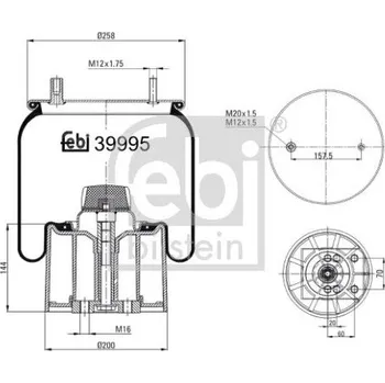 Mech, pneumatické odpružení FEBI BILSTEIN 39995