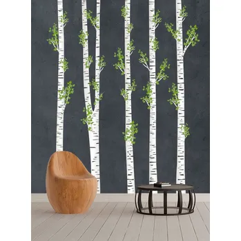 Samolepící dekorace Úžasné nálepky na stěnu bříza 215 x 270 cm