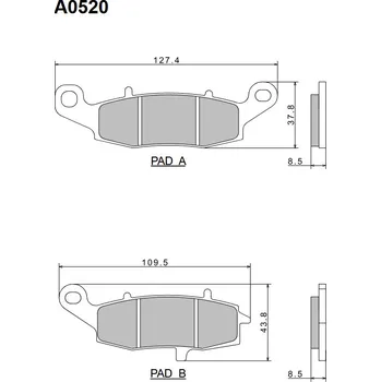 Brzdová destička NISSIN brzdové destičky KH229 PREMIUM SEMI-METALLIC (sintrované ) (ECE R90) vyrobeno v Japonsku (2P-260NS) (NISSIN brzdové destičky KH229 PREMIUM SEMI-METALLIC (sintrované ) (ECE R90) vyrobeno v Japonsku (2P-260NS))