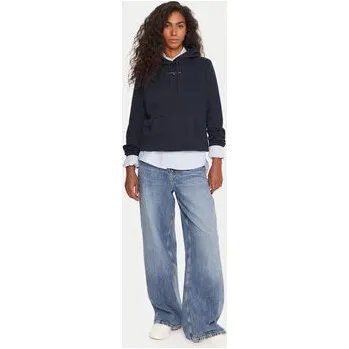 Pánské oblečení Tommy Jeans Mikina Linear DW0DW21963 Tmavomodrá Regular Fit XL