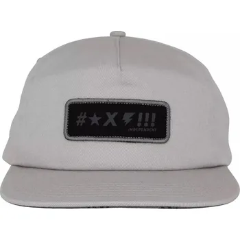 Kšiltovka independent Pánská kšiltovka exclamation snapback unstructured hat grey