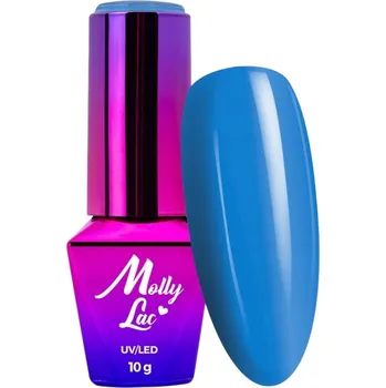 Lak na nehty Hybridní lak MOLLYLAC 10g Cocktails & Drinks Blue Lagoon Modrý Č.13