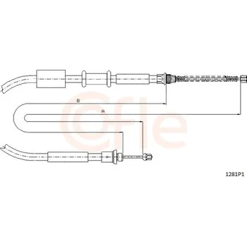 Lanko parkovací brzdy Tažné lanko, parkovací brzda COFLE (1281P1)