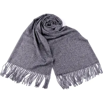 Šála Šátek / šála / pléd s třásněmi 70x190 cm, barva 5 šedá
