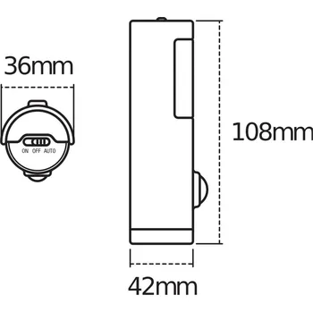 Lampička OSRAM noční světlo NIGHTLUX TORCH, bílé, senzor, baterie IP54 bílá LED 0,35 W celkem