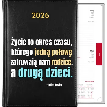 Kalendář Knižkový kalendář 2026 A5 černý