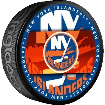 Puk Fanouškovský hokejový puk INGLASCO NEW YORK ISLANDERS MEDALLION BLISTER UNI Černá, Mix