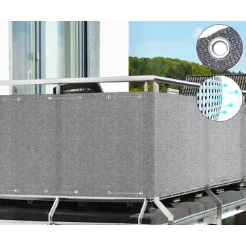 balkonová zástěna Balkonová zástěna v šedé barvě 0,8 x 5 m