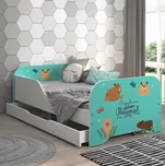 Kompletní dětská postel 140 x 70 cm s matrací a roštem - KAPIBARA ANIMALS