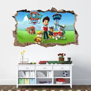 Samolepící dekorace Nálepka na zeď Paw Patrol 47x77cm
