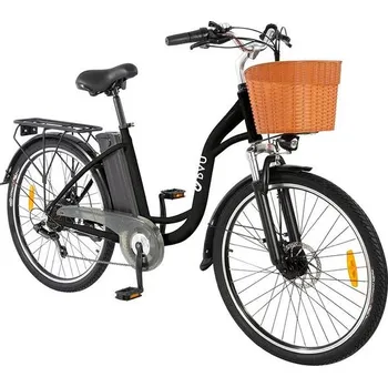 Jízdní kolo DYU Elektrokolo DYU C6 26palcové pneumatiky 350W motor 36V 12,5Ah baterie ČERNÁ 2025