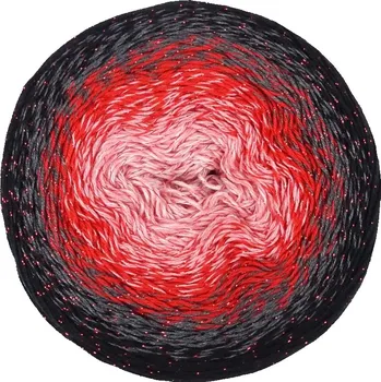 YarnArt Flowers Moonlight 3282 černá a červená