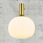 Nordlux Závěsné světlo Alton skleněné stínidlo bílá Ø 25cm - baldachýn - Ø 12 cm, výška 2,5 cm opálově bílá, mosaz 1 x 60 W - Doprava zdarma