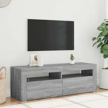 Obývací pokoj vidaXL TV skříňka s LED osvětlením 120x35x40 cm [804315] Barva: šedá sonoma