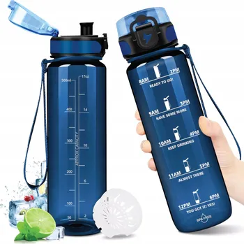 Láhev Lahev Na Pití Sportovní 500 ml Tritan Vzduchotěsná Motivační láhev se sítkem BPA Free