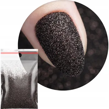 Prášek na nehty Ozdoby Na Nechty 20g Kosmetický téměř černý Č.121