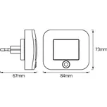 OSRAM LED noční světlo do zásuvky LUNETTA HALL PIR senzor bílá LED 0,7 W celkem