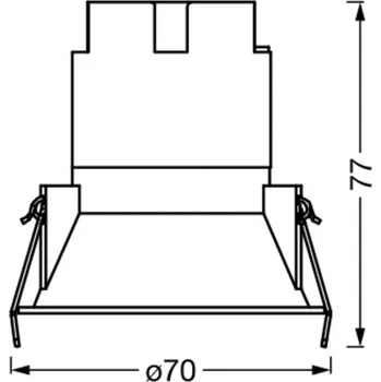 Lampička OSRAM LED podhledové bodové svítidlo TWIST, bílý/černý, 830, Ø 7 cm kov bílá, černá LED 5 W celkem