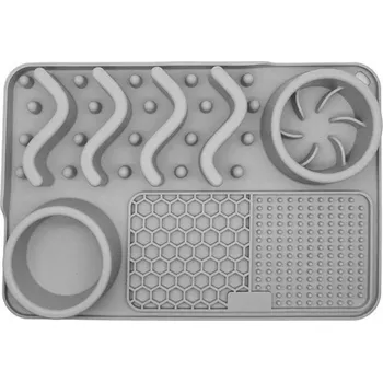 Miska pro psa Podložka pro pomalé krmení psů - šedá