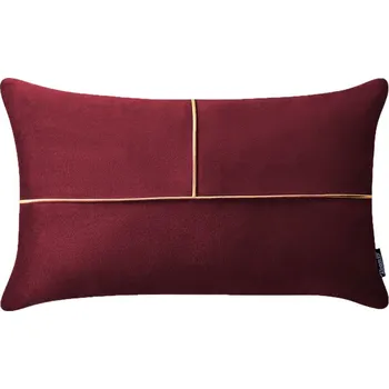Povlak na polštářek Jedinečné bordó povlak na polštář se zlatým detailem