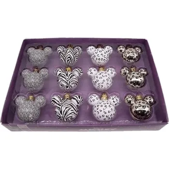 Vánoční dekorace KURT ADLER Sada vánočních ozdob Mickey, 12 kusů