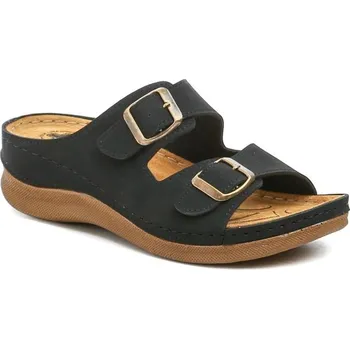 Dámská zdravotní obuv Medi Line 152-024 černé dámské zdravotní pantofle EU 42 + DÁREK