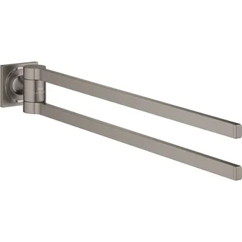 Držák na ručník GROHE - Allure Dvojitý držák na ručníky, kartáčovaný Hard Graphite 40342AL1
