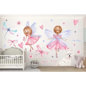 Samolepící dekorace Nálepka na zeď pro dívky pohádkové víly 60 x 120 cm