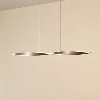 Lindby LED závěsné světlo Jaren, černá/hnědá, 100 cm, CCT - Stropní držák – délka 39 cm, šířka 5,5 cm, výška 4 cm hnědá, černá 1 x 25 W LED - Doprava zdarma