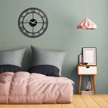 Hodiny Černé nástěnné hodiny vintage