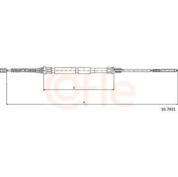 Lanko parkovací brzdy Tažné lanko, parkovací brzda COFLE (10.7431)