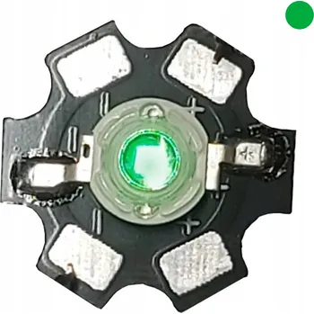 Polovodič LED dioda Epistar 3W ZELENÁ 520nm PCB 5mm