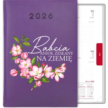 Kalendář Knihový kalendář 2026 A5 fialový