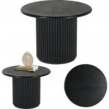 Konferenční stolek Konferenční stolek HowHomely kulatý 60 x 60 x 45 cm černý