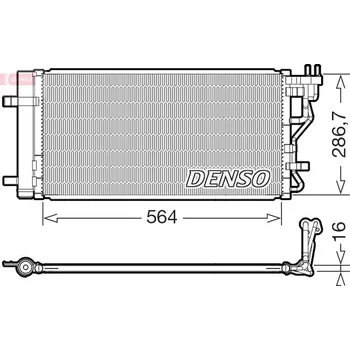 Výparník klimatizace Kondenzátor, klimatizace DENSO DCN41027