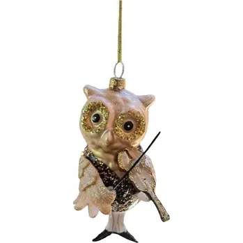 Vánoční dekorace HIGHLIFE Vánoční ozdoba - Sova hudebník