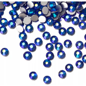 50x Zirkony na nehty, skleněné Křišťály, Malé Diamanty SS5 Sapphire AB