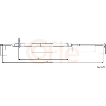 Lanko parkovací brzdy Tažné lanko, parkovací brzda COFLE (10.5163)