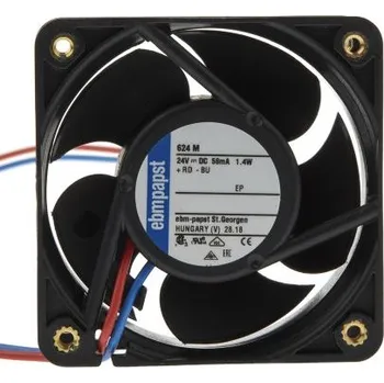 PC ventilátor ebm-papst Axiální ventilátor, 24 V DC, DC, průtok vzduchu: 30m³/h, 1.5W, 60 x 60 x 25mm