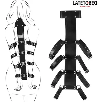 LateToBed BDSM Line Behind Back Adjustable Harness Black