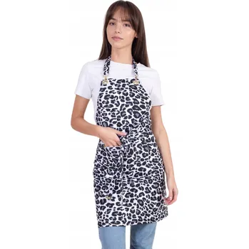 Kuchyňská zástěra Zástěra VIPTEXTYLIA voděodolná univerzální růžová polyester panterka