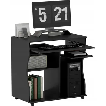 Psací stůl Obdélníkový psací stůl Homcom 48 x 80 x 75 cm černý