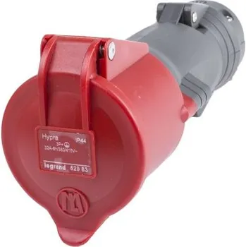 Elektrická zásuvka Průmyslová napájecí zásuvka 32A Červená 4 Pole, 1 Gang plastové No, IP44 Legrand