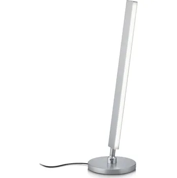 Lampička Knapstein Stolní lampa LED Kosma, matný nikl, CCT, ovládání gesty - Ø základny 14 cm; profil - šířka 1,6 cm, výška 3,4 cm 2 x 9 W LED - Doprava zdarma