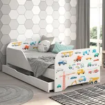Dětská postel MIKI 160 x 80 cm s motivem kamionu