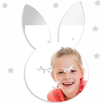 Zrcadlo Dětské dekorativní nástěnné zrcadlo s motivem zajíčka