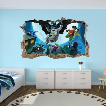 Samolepící dekorace Nálepka na zeď Batman Superhero 47x77cm